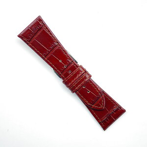 YK001k-1-30【牛革型押し・ステッチ・肉厚・超ワイド】- 色:赤茶 / サイズ:30-22mm