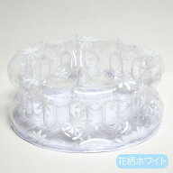 【メール便OK】携帯できる折りたたみ洗面器 フラワー柄 ホワイト【日本製】携帯用洗面器 直径(約)25cm ×…