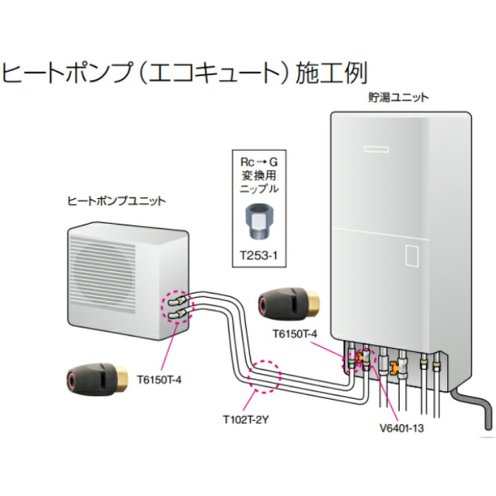 楽天市場】SANEI ヒートポンプ専用配管セット T102T−2YS 