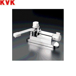 KVK デッキ形定量止水付サーモスタット式混合栓 KM297G (水栓