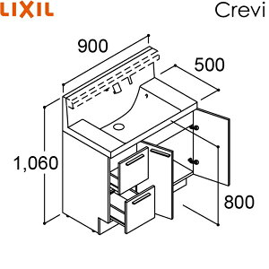 RBH-905SY-A/nCO[h NV LIXIL/INAX NB ϑ{̂̂ s500^Cv Ԍ900 o^Cv VOo[V[ 