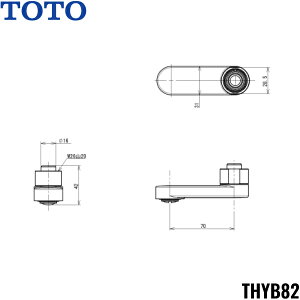 THYB82 TOTO ݃XpEg70mm Lbvt 