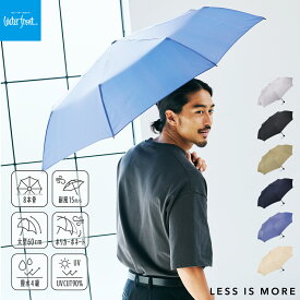 《クーポンで2200円！ 20日20:00〜27日01:59まで》Waterfront 公式 LESS IS MORE シリーズ 『 ストロング8 』 メンズ 雨傘 折りたたみ傘 全6カラー 親骨60cm