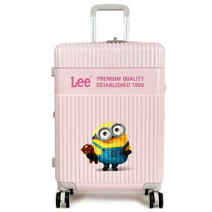 Lee リー ミニオン スーツケース キャリーケース キャリーバッグ 52L 58L 拡張 ブランド カジュアル かわいい Mサイズ メンズ レディース 旅行 トラベル 国内旅行 4輪 3泊 4泊 5泊 4泊5日 ロゴ おし
