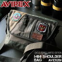 アビレックス バッグ トップガン ショルダーバッグ メンズ アヴィレックス AVIREX 限定モデル レディース 男女兼用 TOPGUN A5 ユニセックス ミニショルダーバッグ 斜めがけバッグ AVX3520J イーグル EAGLE カーキ ブラック