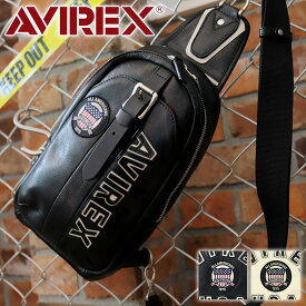 アビレックス バッグ ボディバッグ メンズ 本革 アヴィレックス AVIREX 限定モデル レディース 男女兼用 BULTO ブルト ユニセックス ワンショルダーバッグ 斜めがけバッグ AVX5629 ワッペン レザー 牛革 革 ボディバック