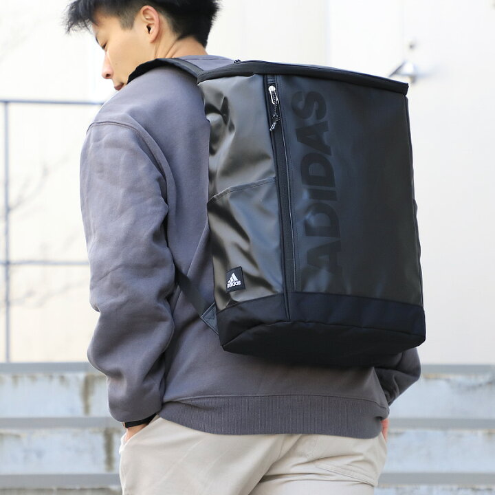 楽天市場 22 新作 アディダス リュック 黒 Adidas スクエアリュック リュックサック 女子 おしゃれ 大容量 メンズ レディース 通勤 通学 撥水 大人 男子 スクールバッグ Box型 ボックス 男女兼用 25l B4 学校 人気 中学生 高校生 大学生