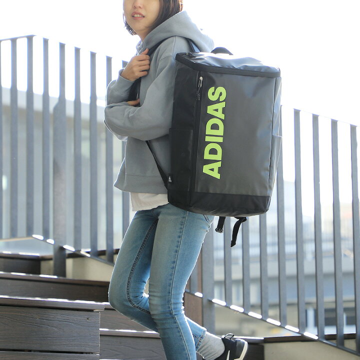 楽天市場 22 新作 アディダス リュック Adidas スクエアリュック 黒 リュックサック 男子 女子 おしゃれ 大容量 メンズ レディース 通勤 通学 撥水 大人 スクールバッグ Box型 ボックス 男女兼用 30l A3 B4 学校 人気 中学生 高校生 大学生