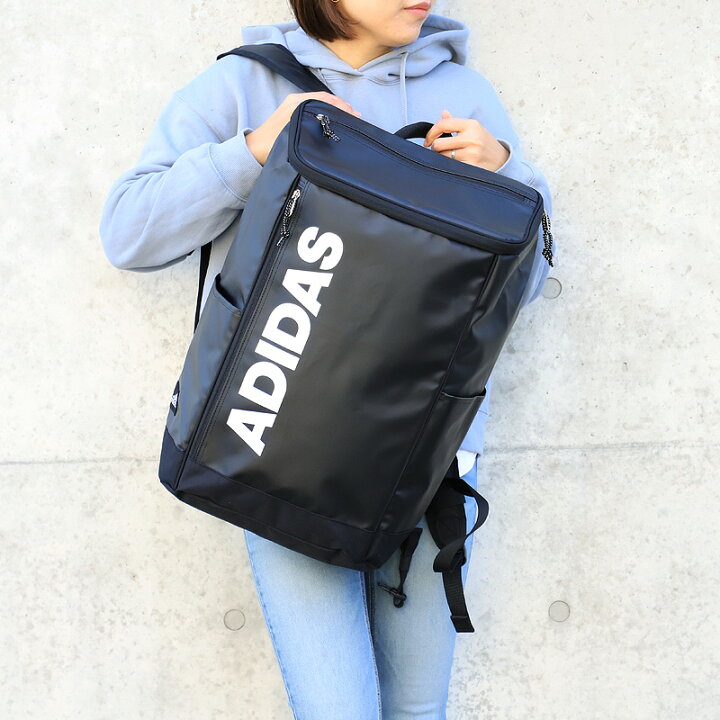 楽天市場 22 新作 アディダス リュック Adidas スクエアリュック 黒 リュックサック 男子 女子 おしゃれ 大容量 メンズ レディース 通勤 通学 撥水 大人 スクールバッグ Box型 ボックス 男女兼用 30l A3 B4 学校 人気 中学生 高校生 大学生