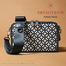 ドレステリア バッグ メンズ DRESSTERIOR Airdale エアデール ミニショルダーバッグ 斜め掛け 肩掛け ショルダー ミニショルダー ファスナー 男女兼用 メンズ 大人 シンプル おしゃれ 鞄 かばん カバン 牛革 レザー 小物 オーバーラップサークル ギフト 送料無料 863112