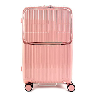 イノベーター スーツケース Mサイズ 62L INV60 innovator ストッパー付き hinomotoキャスター PCポケット 前開き かわいい おしゃれ TSAロック 4輪 軽量 ジッパー レディース メンズ ファスナー 国内旅