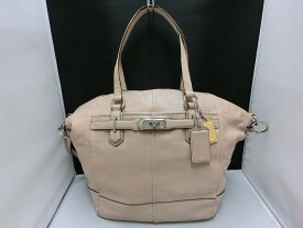 【期間限定セール】コーチ COACH レザー 2WAYバッグ トートバッグ ショルダーバッグ レディース ベージュ 17847 【中古】