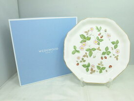 【期間限定セール】【未使用】 ウェッジウッド WEDGWOOD ワイルドストロベリー オクタゴナルディッシュ L お皿 食器 イチゴ ベリー