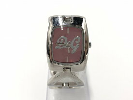 ディーアンドジー D&G 腕時計 クォーツ式 シルバー・文字盤/ピンク系 【中古】