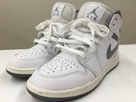 【期間限定セール】ナイキ NIKE 【良品】 GS AIR JORDAN1 MID 白 554725ー135 【中古】