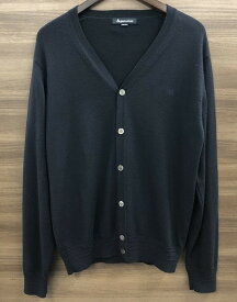 【期間限定セール】アクアスキュータム Aquascutum レディース カーディガン 羽織り ネイビー系 ワンポイント 【中古】