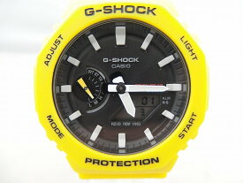 カシオ CASIO G-SHOCK/ANALOG-DIGITAL 腕時計 黄色 GA-2100-9AJF 【中古】