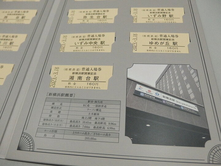 楽天市場】新横浜駅開業記念 全駅入場券セット 2023.3.18 【中古 