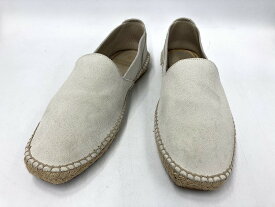 【8/4(月)20時〜全品ポイント10倍！要エントリー！】ランバン LANVIN メンズ靴 サンダル エスパドリーユ 26.0cm アイボリー 【中古】