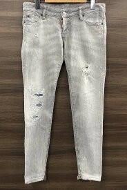 ディースクエアード DSQUARED2 クラッシュスキニーパンツ グレー系 【中古】