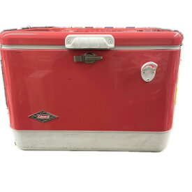 【難あり】コールマン Coleman 60周年記念モデル スチールベルトクーラーボックス レッド【中古】