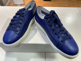 【期間限定セール】サントーニ Santoni レザースニーカー ブルー系 WBCE53853BARCMYLU45 【中古】
