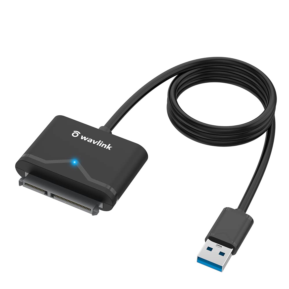 WAVLINK SATA USB3.0 変換ケーブル 2.5インチ HDD SSD 3.5インチ HDD用 高速転送 UASP対応 最大18TB 電源アダプター付き SATA USB3.0 変換アダプタ Windows Mac OS Linux Chrome OS 対応