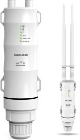 WAVLINK 屋外N300 Wi-Fi中継器 2.4G 300Mbps ハイパワーWi-Fi N300 屋外CPE/アクセスポイント/リピーター/レンジエクステンダー 1000mW 全方向性アンテナ パッシブPoE 15KV ESD 4KV雷保護