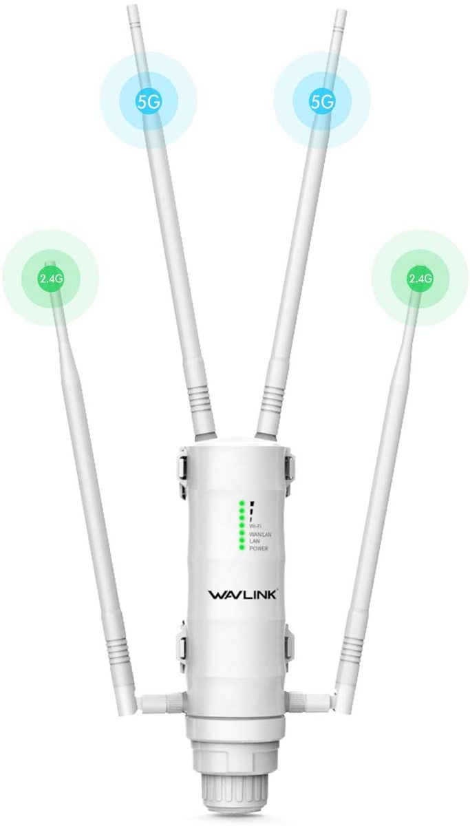 「国内配送」WAVLINK WiFi 無線LAN 中継器 屋外 アクセスポイント AP機 11ac対応 デュアルバンド 300 867Mbps 全方向性アンテナ 防水防雷 PoE給電方式 リピーター AP ルーター WISP 4つのモードサポート