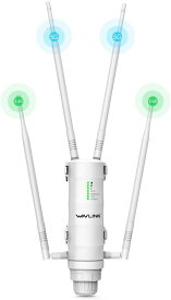 「国内配送」WAVLINK WiFi 無線LAN 中継器 屋外 アクセスポイント AP機 11ac対応 デュアルバンド 300+867Mbps 全方向性アンテナ 防水防雷 PoE給電方式 リピーター/AP/ルーター/WISP 4つのモードサポート