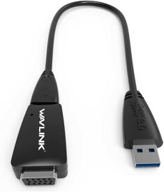 WAVLINK USB 3.0-VGAマルチディスプレイアダプタ USB 3.0-VGA変換アダプター コンバータケーブル1080Pビデオ グラフィックスカード USB 3.0マイクロBケーブル VGAケーブル USB3.0 to VGA Windows 10 / 8.1 / 8 / 7など対応