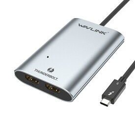 WAVLINK サンダーボルト3 HDMIアダプター デュアル4K シングル5K ディスプレイアダプター Thunderbolt 3 Dual 4K or Single 5K HDMI Adapter Mac＆Windows 対応(USB-Cとは非対応となります）