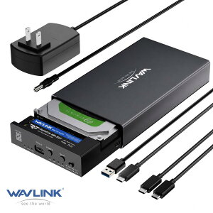 �y�G���g���[��P10�{ 10/1�܂�+DEAL 10%P�Ҍ��zWAVLINK M.2 NVMe�ESATA�Ή� �f���A���x�CHDD/SSD�X�^���h 2.5/3.5�C���`�Ή� USB-C 10Gbps �p�\�R���s�v �����^�b�`�I�t���C���N���[�� M.2 2230/2242/2260/2280�Ή� �A