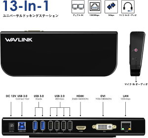 őP35{yƊEgbv̐MzWAVLINK USB 3.0@\13-in-1hbLOXe[V 4KΉ HDMI|[g DVI |[g USB 3.0 MKrbgC[Tlbg|[gȂǁAWindows AMac OS 10.2ALinuxȂǂɑΉA