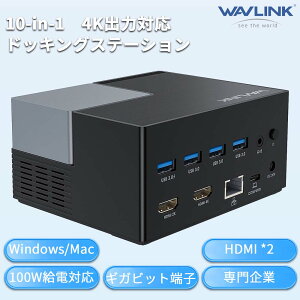 yƊEgbv̐MzWAVLINK USB-C hbLOXe[V 10-in-1 fAHDMIE100W[dE4USB3.0ELLANEI[fBIځbUSB-CΉbWindows/Mac/ChromeΉbm[gPCghbN