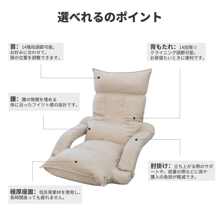 楽天市場】【20%クーポン配布中】楽天1位 座椅子 肘掛け座椅子 