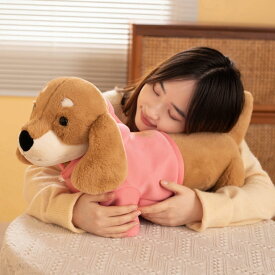 ダックスフント ぬいぐるみ 犬 抱き枕 リアル ミニチュアダックス ふわふわ ねむねむ 本物そっくり やわらか 添い寝 癒し系 インテリア プレゼント 誕生日 クリスマス 卒業祝い 入学祝い 背あて 可愛い 贈り物