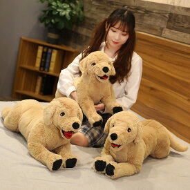 ラブラドールレトリバー ぬいぐるみ 抱き枕 犬 イヌ 心地が良い ふわふわ 本物そっくり 置物 雑貨 昼寝枕 ギフト 縫い包み 寝かしつけ 癒し系 ブラウン 気持ちい ねむねむ かわいい 誕生日 子供の日 クリスマス プレゼント