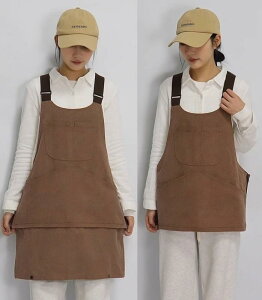ガーデニングエプロン レディース メンズ 料理 家庭 キッチン おしゃれ アウトドア レトロ 庭師 職人 作業服 厚手 キャンバス ブラック グレー キャメル