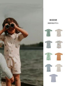 女の子 水着 キッズ ベビー スイムウエア ラッシュガード 男の子 ノルディック 半袖 ワンピース 速乾 温泉 学習 水泳 日焼け防止 水泳用品 恐竜 海水浴 プール 水遊び