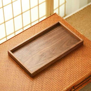 木製 トレー おしゃれ カフェ 手作り ブラックウォールナット 無垢材 家庭用 シンプル モダン 長方形 収納 ナチュラル 普段使い レトロ プレゼント リビング
