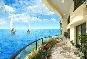 タペストリー 風景 壁掛け おしゃれ 海 自然 街並み 景色 インテリア 背景 吊り下げ 布 3D 寝室 リビング ルーム 装飾