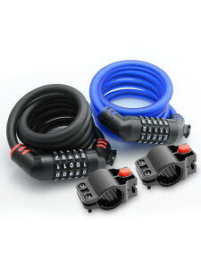 バイク 自転車 盗難防止 チェーンロック パスワード ワイヤー ダイヤル式 アクセサリー ケーブル ブラック ブルー セキュリティ 防犯 合金 耐久性