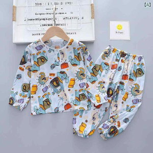 子供用 キッズ パジャマ 部屋着 ルームウェア ナイトウェア かわいい プリント 柄物 赤ちゃん用品 リラックス 上下セット ズボン パンツ 春夏 薄手 恐竜