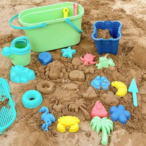 砂遊びセット おもちゃ 子供 ベビー 男の子 女の子 プラスチック 収納バスケット スコップ 型抜き じょうろ 公園 ビーチ プール プレゼント 誕生日