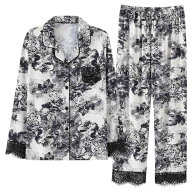 パジャマ ルームウェア セット ナイトウェア レディース 春秋 冷感 長袖 ホーム 服 レディース 夏 薄手