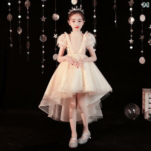 お姫様 ドレス 女の子 誕生日 バースデー キッズ イブニングドレス プリンセス ウェディングドレス ピアノ 演奏 ハイエンド 春夏 ショートドレス ロングドレス 前短く後ろ長いドレス 写真撮