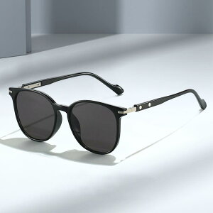 サングラス レディース 欧米風 ビッグフレーム 丸型 飾り付き 高級感 UV400カット 紫外線対策 ドライブ 旅行 アウトドア 通勤 ファッション シンプル ポリカーボネート アクリルレンズ ブラッ