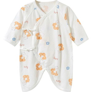 ロンパース ベビー 新生児 赤ちゃん 男の子 女の子 春夏 薄手 長袖 綿100% 前開き カバーオール ボディスーツ 0-3ヶ月 快適 肌に優しい 出産祝い(x2)