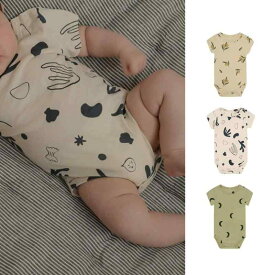 ロンパース ベビー 赤ちゃん 北欧風 かわいい キャラクター柄 綿100% ノースリーブ カバーオール 肌着 薄手 吸湿速乾 通気性 股下ボタン 普段使い お部屋着 春夏